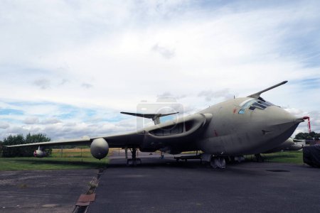 Photo for Elvington, Yorkshire, United Kingdom - 11 07 2023: Handley Page Victor B.1 a British strategic bomber and tanker used during the Cold War by the Royal Air Force - Royalty Free Image