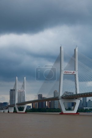 Foto de Río Wuhan Yangtze y Río Han en las cuatro orillas del paisaje histórico de la ciudad - Imagen libre de derechos