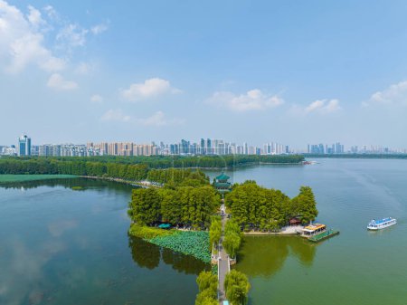 Photo for Summer natural scenery of Wuhan East Lake Scenic Area - Royalty Free Image