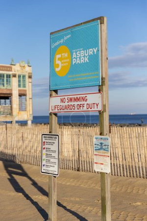 Foto de Ocean and Beach en Asbury Park, Nueva Jersey - Imagen libre de derechos