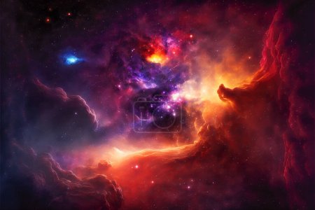 Foto de Beautiful galaxy in outer space. Abstract nebula galaxy background. - Imagen libre de derechos