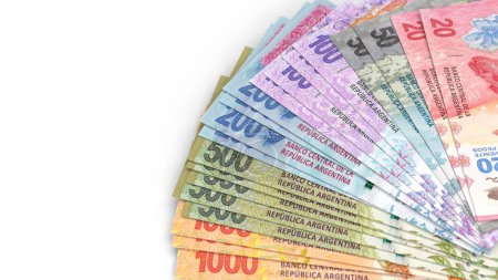 Billets en peso argentin en différentes dénominations.