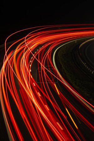 Photo for Lights of cars driving at night. long exposure - Royalty Free Image