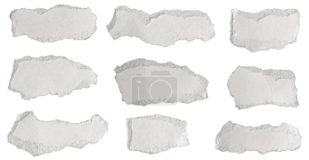 Foto de Un trozo de papel blanco sobre un fondo blanco aislado - Imagen libre de derechos