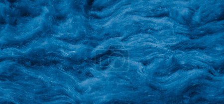Foto de Lana mineral azul con una textura visible - Imagen libre de derechos