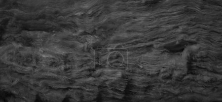 Photo for Black mineral wool with a visible texture - Royalty Free Image