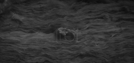 Photo for Black mineral wool with a visible texture - Royalty Free Image