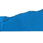 blue pieces of sheet of paper on white isolated background
