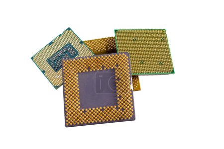 alte Computerprozessoren auf isoliertem Hintergrund