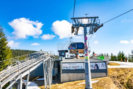 Photo for Snieznik, Czech Republic - March 4, 2024 - ski lift on Snieznik mountain - Royalty Free Image