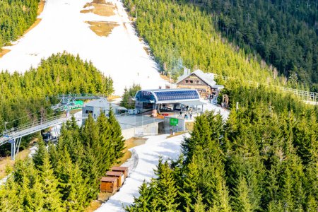 Photo for Snieznik, Czech Republic - March 4, 2024 - ski slope on Snieznik mountain - Royalty Free Image