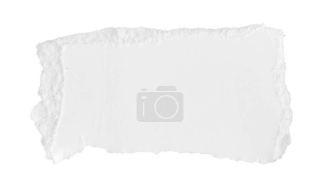 un morceau de papier blanc sur un fond blanc isolé