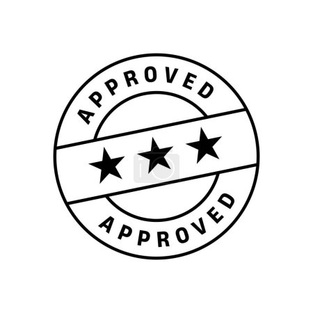 Approved Stamp. Approved Round Sign With Ribbon
