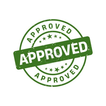 Approved Stamp. Approved Round Sign With Ribbon