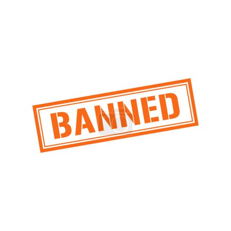 Banned Stamp, Banned Grunge Square Sign