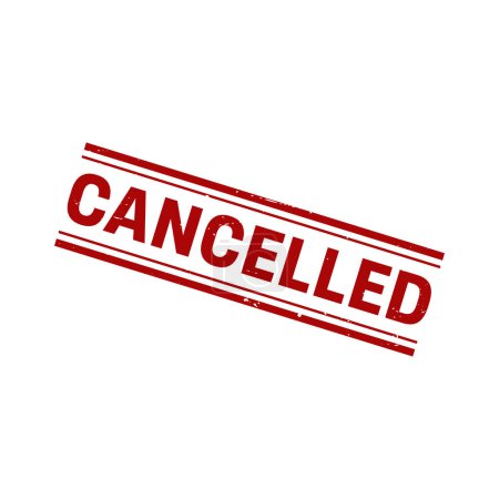 Cancelled Stamp, Cancelled Grunge Square Sign