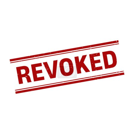 Illustration for Revoked Stamp,Revoked Grunge Square Sign - Royalty Free Image