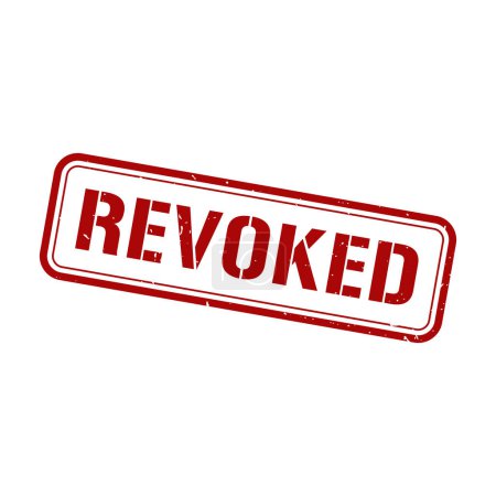 Illustration for Revoked Stamp,Revoked Grunge Square Sign - Royalty Free Image