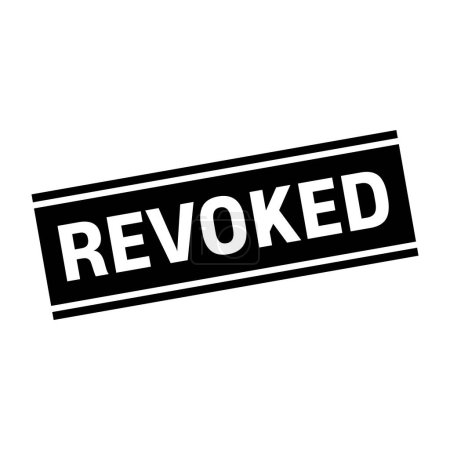 Illustration for Revoked Stamp,Revoked Square Sign - Royalty Free Image