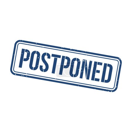 Illustration for Postponed Stamp,Postponed Grunge Square Sign - Royalty Free Image