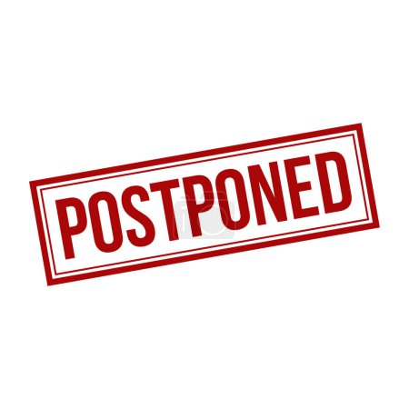 Illustration for Postponed Stamp,Postponed Square Sign - Royalty Free Image