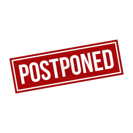 Postponed Stamp,Postponed Square Sign