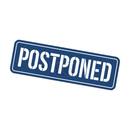 Illustration for Postponed Stamp,Postponed Square Sign - Royalty Free Image