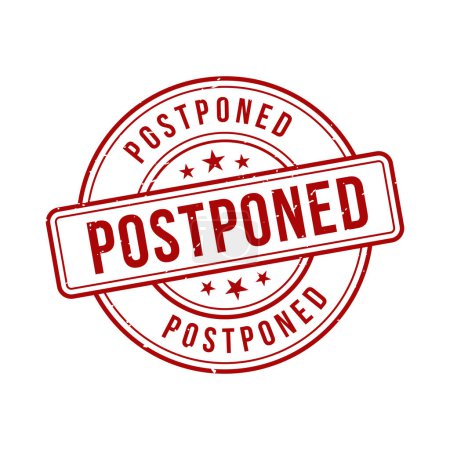 Illustration for Postponed Stamp,Postponed Grunge Round Sign - Royalty Free Image