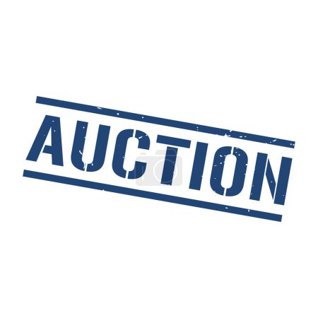 Auktionsstempel, Auktion Grunge Square Sign