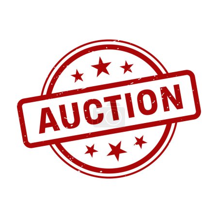 Auktionsstempel, Auktion Grunge Round Sign
