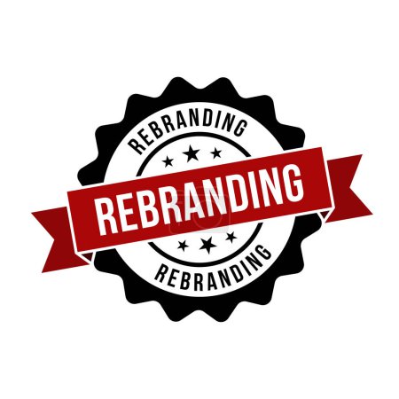 Illustration for Rebranding Stamp,Rebranding Round Sign With Ribbon - Royalty Free Image