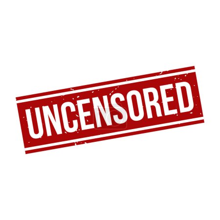 Uncensored Stamp,Uncensored Grunge Square Sign