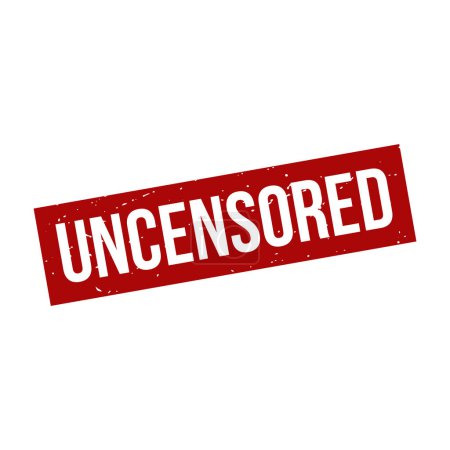 Uncensored Stamp,Uncensored Grunge Square Sign