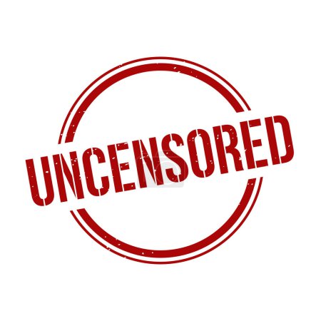 Uncensored Stamp,Uncensored Grunge Round Sign