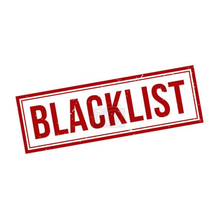 Blacklist Stamp,Blacklist Grunge Square Sign