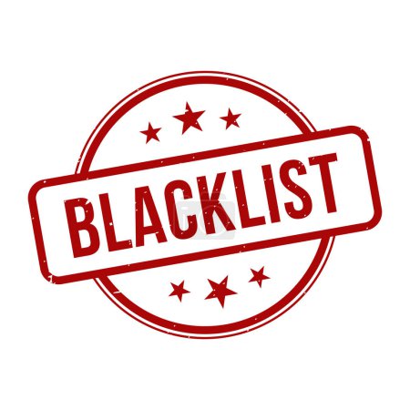 Blacklist Stamp,Blacklist Grunge Round Sign