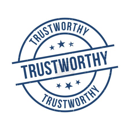 Illustration for Trustworthy Stamp,Trustworthy Grunge Round Sign - Royalty Free Image