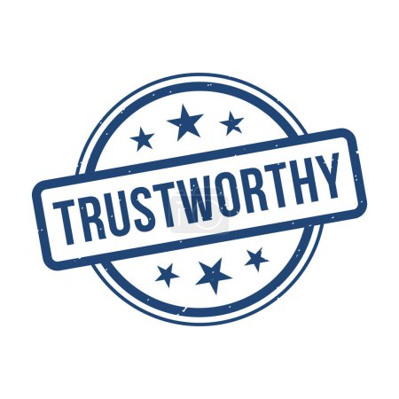 Illustration for Trustworthy Stamp,Trustworthy Grunge Round Sign - Royalty Free Image