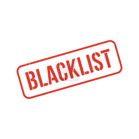 Blacklist Stamp, Blacklist Grunge Square Sign