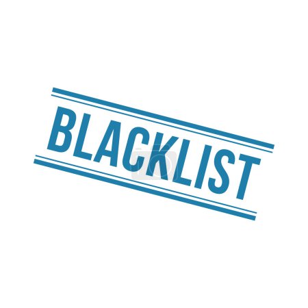 Blacklist Stamp, Blacklist Grunge Square Sign
