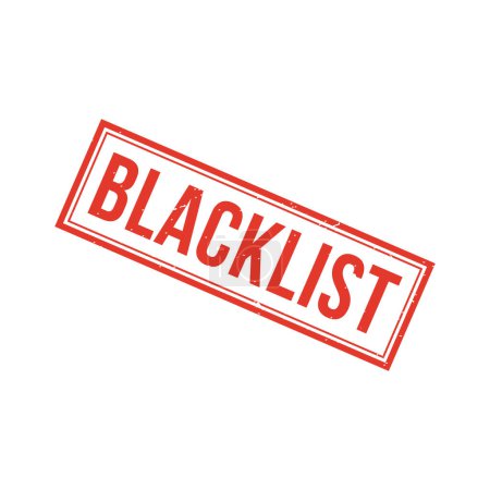 Illustration for Blacklist Stamp, Blacklist Grunge Square Sign - Royalty Free Image