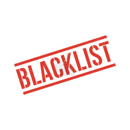 Blacklist Stempel, Blacklist Grunge Square Sign