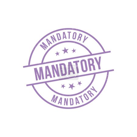 Mandatory Stamp, Mandatory Grunge Round Sign