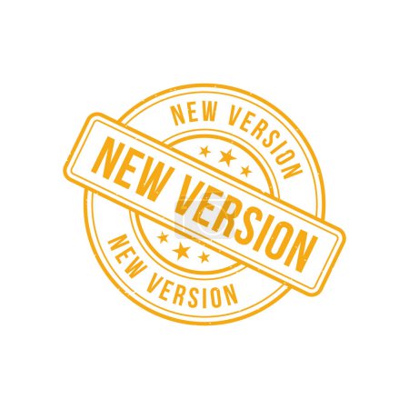Illustration for New Version Stamp, New Version Grunge Round Sign - Royalty Free Image
