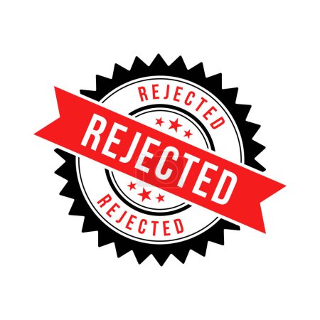 Illustration for Rejected Stamp, Rejected Grunge Round Sign - Royalty Free Image