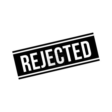 Illustration for Rejected Stamp, Rejected Grunge Square Sign - Royalty Free Image