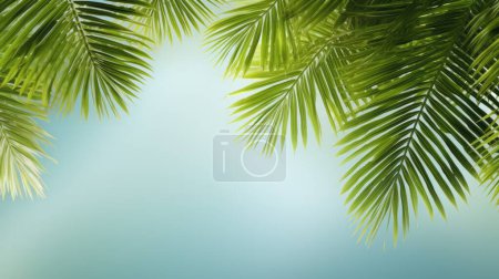 Photo for Palm sunday and easter day for welcome Jesus before Easter day. Wooden Cross and palm on white background easter sign symbol concept, World Environment Day Green coconut leaves - Royalty Free Image