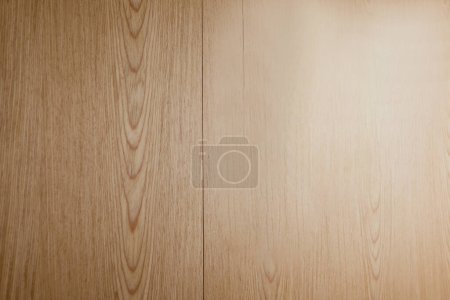 Photo for Textured beige color wall with wooden pattern in hotel - Royalty Free Image
