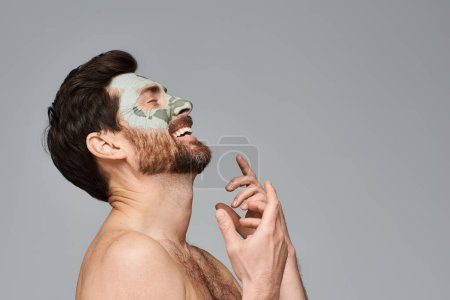 Photo for A man wearing facial mask. - Royalty Free Image