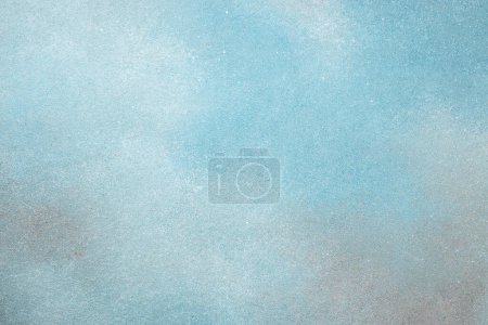 blue concrete background, grungy plaster wall, place for text, top view,